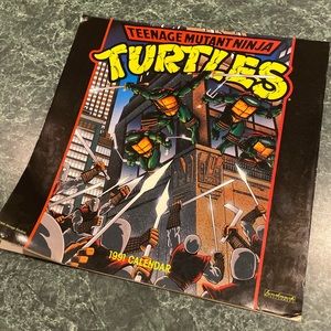 Vintage 1991 Teenage Mutant Ninja Turtles Calendar